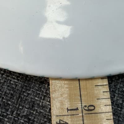 Vintage PV Deruta Italy Singing TEAL ROOSTER Peasant Valley Salad Plate 8" Chip - Thumbnail 11