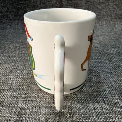 Collectible The Love Mug Christmas Ceramic Mug Santa Handle Reindeer And Sleigh - Thumbnail 5