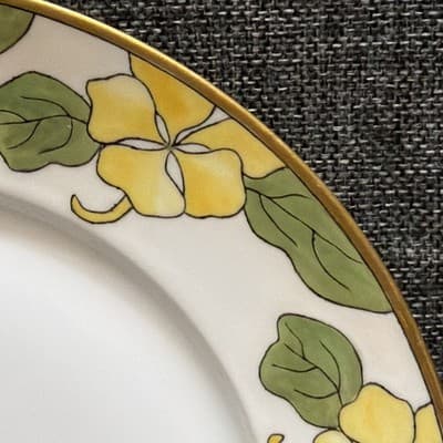 Coordinating Antique Thomas Sevres Bavaria Hand-Painted Art Nouveau Yellow Poppy - Thumbnail 12