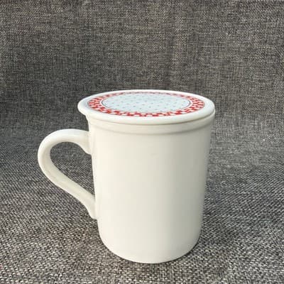 Vintage Papel Coffee Tea Mug Scotty Dog Mom Rescue Pets with Lid Red Hearts - Thumbnail 4