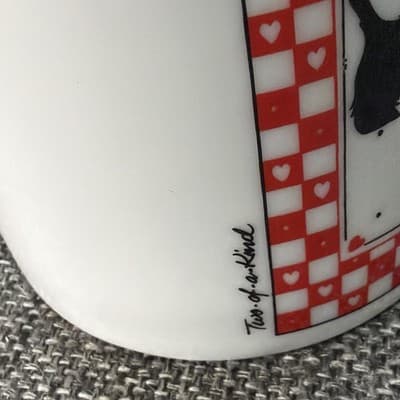 Vintage Papel Coffee Tea Mug Scotty Dog Mom Rescue Pets with Lid Red Hearts - Thumbnail 6
