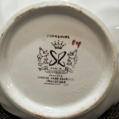 Vintage STAFFORDSHIRE Ironstone YORKSHIRE Creamer & Sugar Dish w/Lid - Thumbnail 17