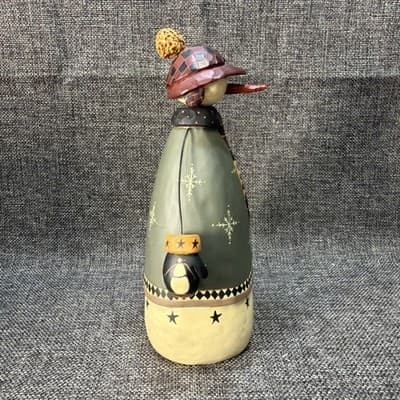 Williraye Studio Americana Snowman WW2365 Folk Art 8” Winter Figurine Vintage - Thumbnail 4