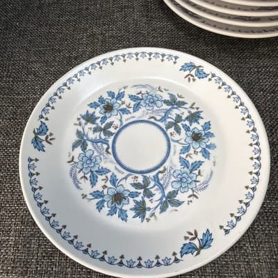 Noritake Progression Blue Moon Floral 9022 6 3/8" Bread & Butter Plates Set of 8 - Thumbnail 2