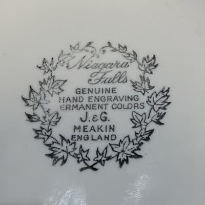 Niagara Falls J.&G. Meakin England 7” Vintage Souvenir Trinket Tray Square Plate - Thumbnail 8