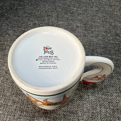 Collectible The Love Mug Christmas Ceramic Mug Santa Handle Reindeer And Sleigh - Thumbnail 6
