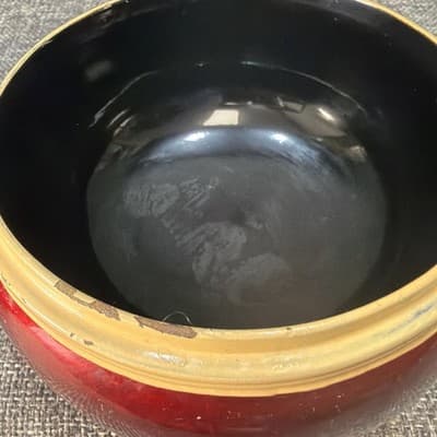 Vintage Japanese Lacquerware Tea Caddy Lidded Storage Jar Red Tassel Japan - Thumbnail 11