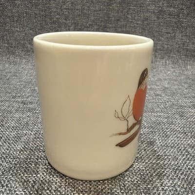 Vintage Otagiri Japan American Robin Ceramic Coffee Mug Bird Songbird Double - Thumbnail 3