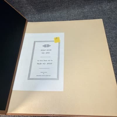 Vintage Springfield Scrapbook Brown New Old Stock Large 12x14 Blank Pages Gold - Thumbnail 7