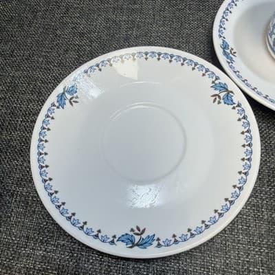 Vintage Noritake Progression China Blue Moon #9022 4 Cups & 4 Saucers Flowers - Thumbnail 7
