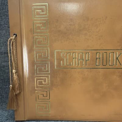 Vintage Springfield Scrapbook Brown New Old Stock Large 12x14 Blank Pages Gold - Thumbnail 2