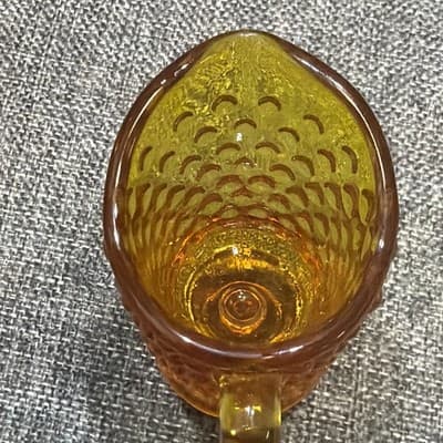 Vtg Kanawha Glass Amberina Hobnail 3 3/4” Glass Mini Footed Pitcher Creamer - Thumbnail 7