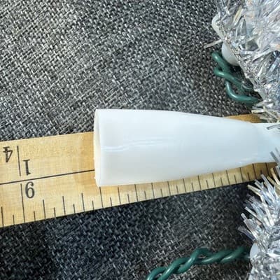 Merry Bright 6.5" Silver Garland Christmas Star w/ Blinking Clear Lights Tree - Thumbnail 8