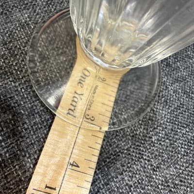Vintage Parfait Ice Cream Sundae Footed Heavy Glass Clear Ribbed 7" Tall - Thumbnail 10