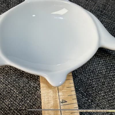 White Ceramic Porcelain Pair Teabag Holders Set/2 Teapot Shaped Tea Vintage HIC - Thumbnail 11