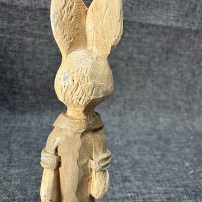 1992 Early Jim Shore Farmer Carrots Pencil Rabbit Statue 7” Easter Bunny Crk1059 - Thumbnail 5