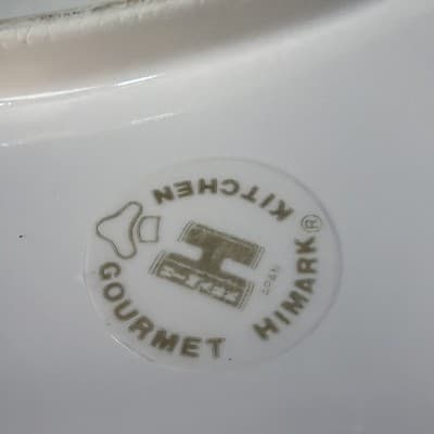 VTG White CLAM SHELL CERAMIC POTTERY ROUND 12" JAPAN CHIP & DIP Platter Chipped - Thumbnail 10