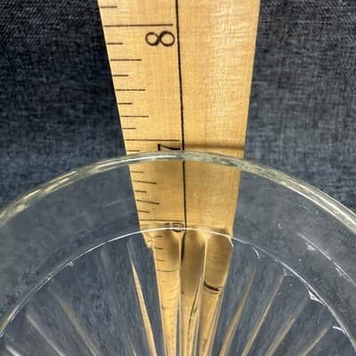 Vintage Parfait Ice Cream Sundae Footed Heavy Glass Clear Ribbed 7" Tall - Thumbnail 11