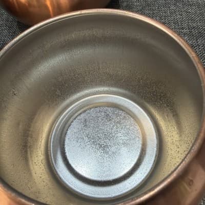 Vintage Copper Plated Bowl Planter F.T.D.A Made In Taiwan 1984 Set Of 3 Matching - Thumbnail 7