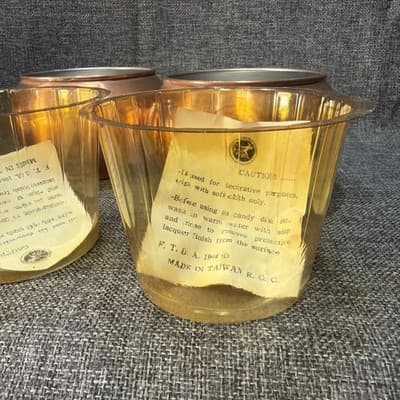 Vintage Copper Plated Bowl Planter F.T.D.A Made In Taiwan 1984 Set Of 3 Matching - Thumbnail 11