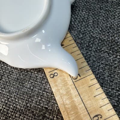 White Ceramic Porcelain Pair Teabag Holders Set/2 Teapot Shaped Tea Vintage HIC - Thumbnail 10