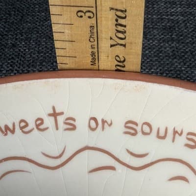 VTG Ruth Price Pennsylvania Dutch Motto Ware Candy Dish For Sweets Or Sours - Thumbnail 12