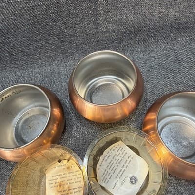 Vintage Copper Plated Bowl Planter F.T.D.A Made In Taiwan 1984 Set Of 3 Matching - Thumbnail 10