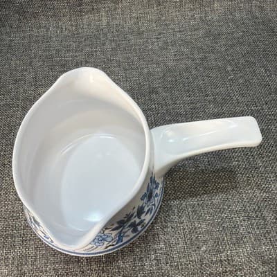 Noritake Progression Large China Blue Moon 9022 Double Spout Gravy Boat JAPAN - Thumbnail 2