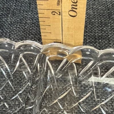 Vtg 7.5" Clear Square Glass Art Deco 3-Part Divided Relish Tray Plate Trinket - Thumbnail 11