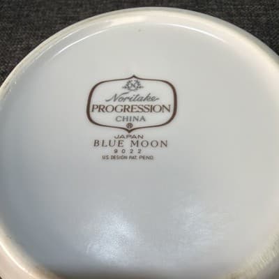 Noritake Progression Large China Blue Moon 9022 Double Spout Gravy Boat JAPAN - Thumbnail 9