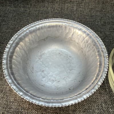 Vintage Continental Silver Wild Rose W Pyrex 465 Dish # 1057 Aluminum Bowl w Lid - Thumbnail 5