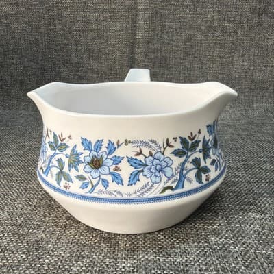 Noritake Progression Large China Blue Moon 9022 Double Spout Gravy Boat JAPAN - Thumbnail 7