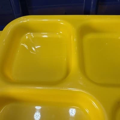 Cafeteria TRAEX Picnic School Lunch 6 Compartment Divider Tray Set Of 4 Vintage - Thumbnail 4