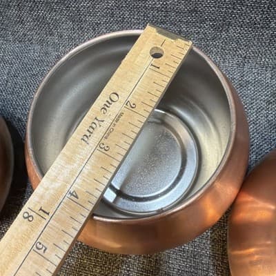 Vintage Copper Plated Bowl Planter F.T.D.A Made In Taiwan 1984 Set Of 3 Matching - Thumbnail 15