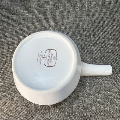 Noritake Progression Large China Blue Moon 9022 Double Spout Gravy Boat JAPAN - Thumbnail 8