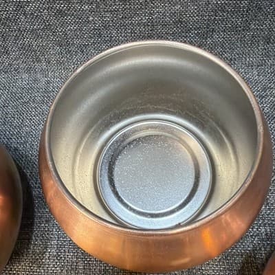 Vintage Copper Plated Bowl Planter F.T.D.A Made In Taiwan 1984 Set Of 3 Matching - Thumbnail 9