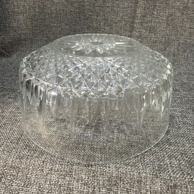 Vintage Diamond Point Arcoroc France Starburst Glass Serving Salad Fruit Bowl 8” - Thumbnail 6