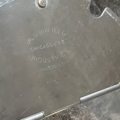 Glass Flip Top Metal Lid Restaurant Sugar Bowl Bloomfield Chicago Illinois VTG - Thumbnail 4
