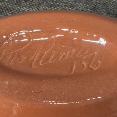 VTG Ruth Price Pennsylvania Dutch Motto Ware Candy Dish For Sweets Or Sours - Thumbnail 9