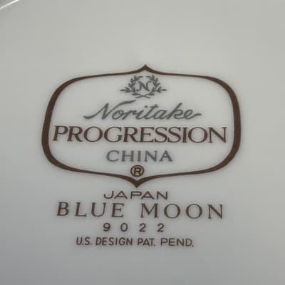 Noritake Progression Large China Blue Moon 9022 Double Spout Gravy Boat JAPAN - Thumbnail 10