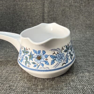 Noritake Progression Large China Blue Moon 9022 Double Spout Gravy Boat JAPAN - Thumbnail 6