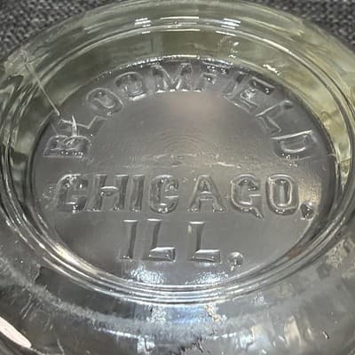 Glass Flip Top Metal Lid Restaurant Sugar Bowl Bloomfield Chicago Illinois VTG - Thumbnail 11
