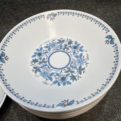 Blue Moon by Noritake Progression 7.25” Coupe Cereal Bowl Set Of 8 Floral Deep - Thumbnail 6