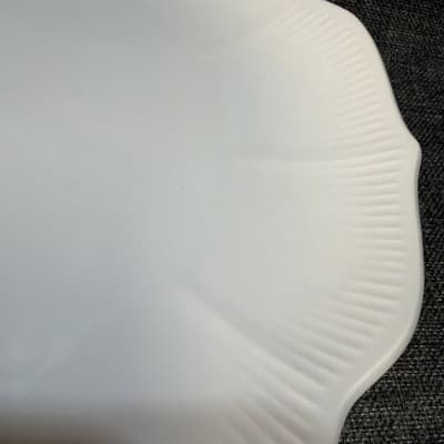 Vintage Japanese Porcelain Lotus Bowls Plates Set Of 4 White Ceramic Decorative - Thumbnail 12