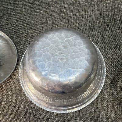 Vintage Continental Silver Wild Rose W Pyrex 465 Dish # 1057 Aluminum Bowl w Lid - Thumbnail 9