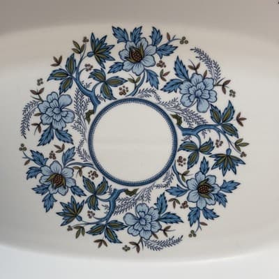 Noritake Blue Moon Oval Large 15” Platter Serving Tray Progression China #9022 - Thumbnail 2