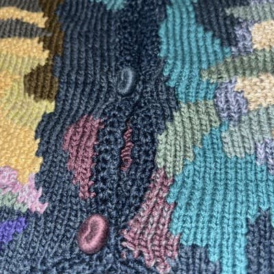 Women’s Peruvian Connection Leaves Sweater 100% Pima Cotton Greens Size Medium - Thumbnail 3