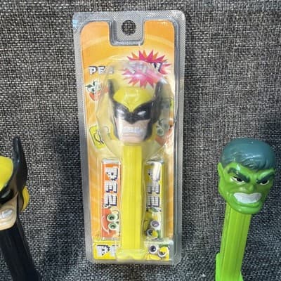 Vintage Super Heroes Pez Dispensers - Lot of 3 Wolverine Hulk One Japan Variant - Thumbnail 2
