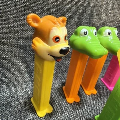 Lot Of 9 Pez Kooky Zoo Elephant Alligator Bear Lion Lamb Hippo 1990’s Candy Toys - Thumbnail 6