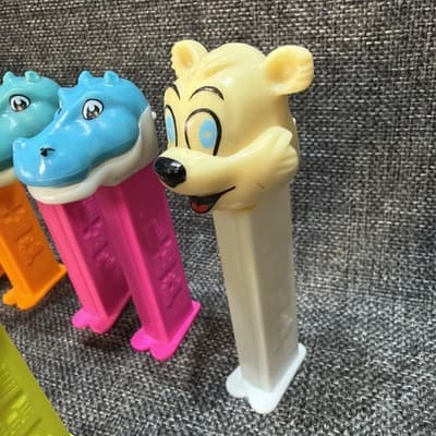 Lot Of 9 Pez Kooky Zoo Elephant Alligator Bear Lion Lamb Hippo 1990’s Candy Toys - Thumbnail 4